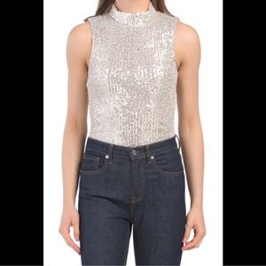 WOMENS 7 FOR ALL MANKIND SEQUIN BODYSUIT SIZE MEDIUM